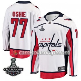 Camisola Washington Capitals T.J. Oshie 77 2018 Stanley Cup Champions Adidas Branco Authentic - Homem